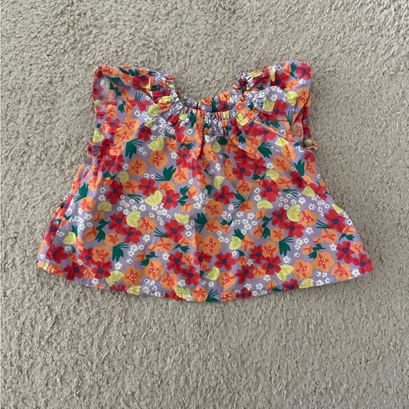 Tea Collection Floral Ruffle Baby Set, 6-9M - Picture 3 of 8